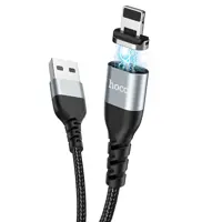 Кабель магнітний HOCO U96 USB - Lightning (iPhone) 2,4A 1,2m charging data Black), мініатюра зображення № 1