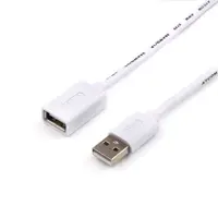 Кабель подовжувач ATCOM USB AM - USB AF 0.8m white 3788), мініатюра зображення № 1