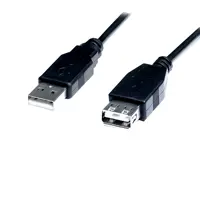 Кабель удлинитель ATCOM USB AM/AF ferrite 1.5m black 17206), мініатюра зображення № 1