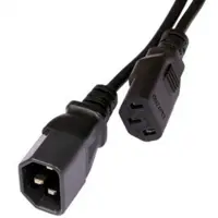 Кабель живлення ПК-Монитор ATCOM 0.75мм IEC C13-C14 1.8m (10118)