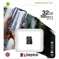 Карта пам'яті KINGSTON microSD 32GB Class 10 100R без адаптера), мініатюра зображення № 1