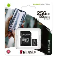 Картка пам'яті KINGSTON microSD 256GB Class 10 Select 100R з адаптером