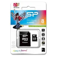 Картка пам'яті SILICON POWER microSDHC 8 GB Class 10 + adapter