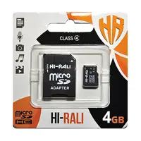 Картка пам'яті microSDHC HI-RALI 4GB class 4 (з адаптером)