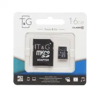 карта пам'яті microSDHC T&G 16GB Сlass 10 (з адаптером)), мініатюра зображення № 1