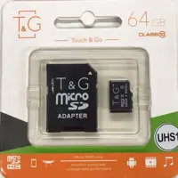 карта пам'яті microSDHC T&G 64GB Сlass 10 (с адаптером)), мініатюра зображення № 2