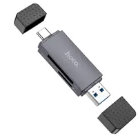 Картрідер HOCO HB45 Spirit (USB2.0/Type-C) сірий), мініатюра зображення № 1