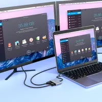 Хаб Type-C Hoco HB30 багатофункціональний перетворювач (HDTV, VGA, USB3.0, PD) Металевий сірий), мініатюра зображення № 5