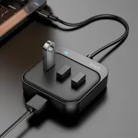 Хаб Type-C Hoco HB31 конвертер (Type-C to USB3.0+USB2.0*3) 0,2m чорний), мініатюра зображення № 5
