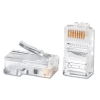 Конектор ATCOM RJ45 8p8c 100шт у пакеті білі 3796), мініатюра зображення № 1