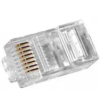 Конектор ATCOM RJ45 8p8c 100шт у пакеті білі 3796), мініатюра зображення № 1