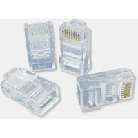 Конектор ATCOM RJ45 8p8c 100шт у пакеті білі 3796), мініатюра зображення № 1