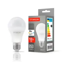 LED лампа TITANUM A60 10W E27 4100K 12V), мініатюра зображення № 1