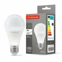 LED лампа TITANUM A65 15W E27 4100K 220V), мініатюра зображення № 1