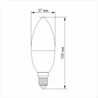 LED лампа TITANUM C37 6W E14 4100K 220V), мініатюра зображення № 1