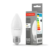 LED лампа TITANUM C37 6W E27 4100K 220V), мініатюра зображення № 1