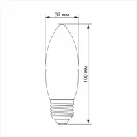 LED лампа TITANUM C37 6W E27 4100K 220V), мініатюра зображення № 1