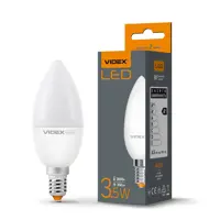 LED лампа VIDEX  C37e 3.5W E14 3000K 220V