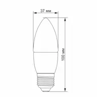 LED лампа VIDEX  C37e 7W E27 4100K 220V), мініатюра зображення № 1