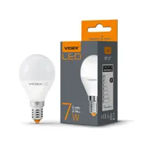 LED лампа VIDEX  G45e 7W E14 4100K 220V), мініатюра зображення № 1