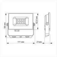 LED прожектор TITANUM 10W 6000K TLF106 220V), мініатюра зображення № 1