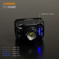 Ліхтар налобний VIDEX VLF-H045Z 270Lm 5000K), мініатюра зображення № 1