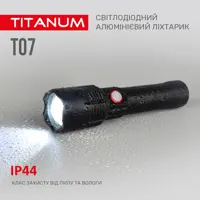 Ліхтар ручний TITANUM TLF-T07 700Lm 6500K Black micro USB 18650), мініатюра зображення № 1