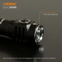 Ліхтарик ручний VIDEX VLF-A055 600Lm 5700K USB-C), мініатюра зображення № 1