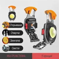 Ліхтарик MULTIFUNCTIONAL BL-W5147/LL-202 (біле, жовте, червоне) викрутки, стробоскоп, запальничка, свисток, Type-C, 7 режимів), мініатюра зображення № 8