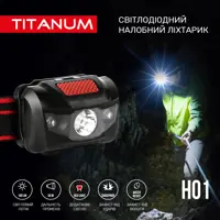 Ліхтарик налобний TITANUM TLF-H01, XPE+Red SMD, 100Lm, 3*ААА), мініатюра зображення № 1