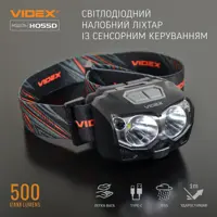 Ліхтарик налобний VIDEX VLF-H055D 2*CREE XTE 5W, 500Lm, 5режимів, VLF-B12 1200mAh, 3*ААА, type-c), мініатюра зображення № 4