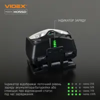 Ліхтарик налобний VIDEX VLF-H055D 2*CREE XTE 5W, 500Lm, 5режимів, VLF-B12 1200mAh, 3*ААА, type-c), мініатюра зображення № 9