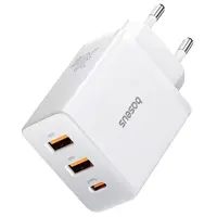 Мережеве Зарядне BASEUS Cube Fast Charger PD 2USB+С 30W White P10111402213-00), мініатюра зображення № 1