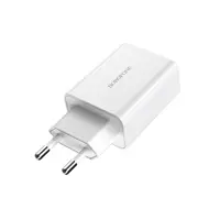 Мережеве Зарядне BOROFONE BA21A 1USB 3A QC3.0 white з кабелем Micro USB у комплекті), мініатюра зображення № 1