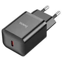 Мережеве зарядне HOCO N27 USB-C 3А PD20W QC3.0 black), мініатюра зображення № 1