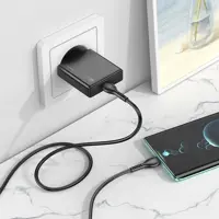 Мережеве зарядне HOCO N37 USB-C 3А PD20W QC3.0 Black), мініатюра зображення № 1