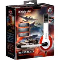 Навушники DEFENDER Warhead G-120 2м червоний+білий), мініатюра зображення № 1