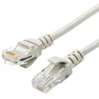 Патч-корд ATCOM RJ45 - RJ45 UTP GEPLINK Cat5e 26AWG 0,5м grey GL8050), мініатюра зображення № 1