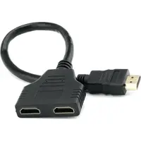 Перехідник ATCOM HDMI male - 2 HDMI female 10см 10901), мініатюра зображення № 1