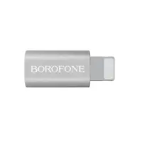 Перехідник BOROFONE Micro USB(AF)->iPhone(AM) BV5 сірий