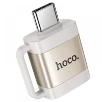 Перехідник OTG HOCO UA31C USB AF- Type-C Gray), мініатюра зображення № 1