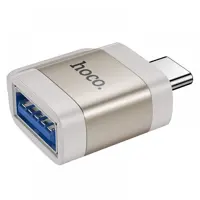 Перехідник OTG HOCO UA31C USB AF- Type-C Gray), мініатюра зображення № 1