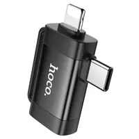 Перехідник OTG HOCO UA31F USB -  Lightning + Type-C), мініатюра зображення № 1