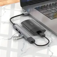 USB хаб Hoco HB26 4USB (1USB3.0+3USB2.0) Сірий), мініатюра зображення № 1