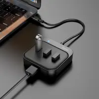 USB хаб Hoco HB31 конвертер USB2.0*3 0,2m чорний), мініатюра зображення № 1