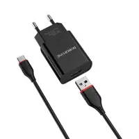 Зарядне BOROFONE BA20A 1USB 2.1A+ Micro black