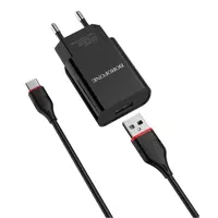 Зарядне BOROFONE BA20A 1USB 2.1A+ Type-C black), мініатюра зображення № 1