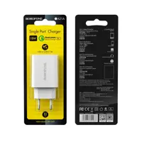 Зарядне BOROFONE BA21A 1USB QC3.0 3A white), мініатюра зображення № 1