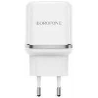 Зарядне BOROFONE BA36A 1USB QC3.0 3A white), мініатюра зображення № 1