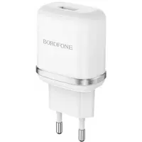 Зарядне BOROFONE BA36A 1USB QC3.0 3A white), мініатюра зображення № 1